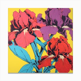 Iris 2 Pop Art Illustration Square Canvas Print