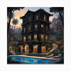 Default Mi Casa Su Casa Black Art 1 Canvas Print