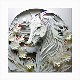 Paper Horse the Amazing Paper cutting art works of Elegance Canvas Print