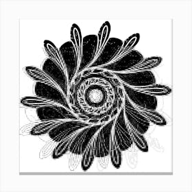 Flower - Black And White Stampe su tela