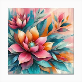 Lotus Flower Painting 2 Canvas Print