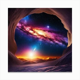 Galaxy In The Cave Canvas Print