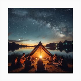 Camping Under The Stars 1 Canvas Print