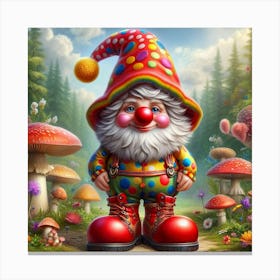 Gnome In The Forest 1 Canvas Print