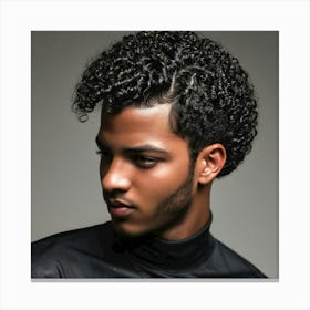 Curly Hairstyles For Men Canvas Print