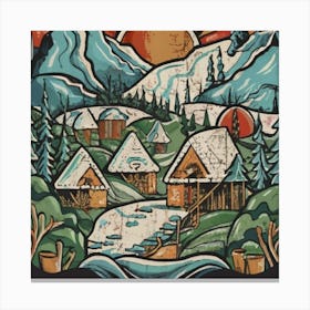 Small mountain village 3 Canvas Print