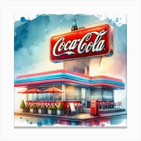 A Vintage Diner Canvas Print