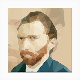 Van Gogh Low Poly Canvas Print