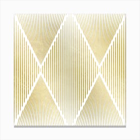 In The Fold Gold Square Canvas Print