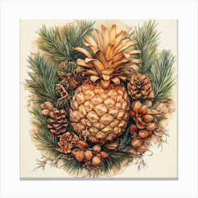 Pinecones And Pine Cones Canvas Print