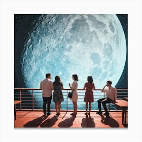 Moon And The Stars 19 Canvas Print