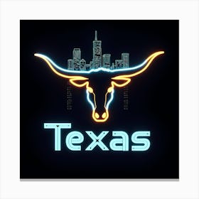 Neon Texas Logo Canvas Print