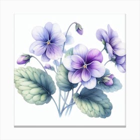 Flowers of Violet 1 Canvas Print