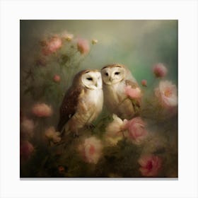 Owlpeonysunday 9 Canvas Print