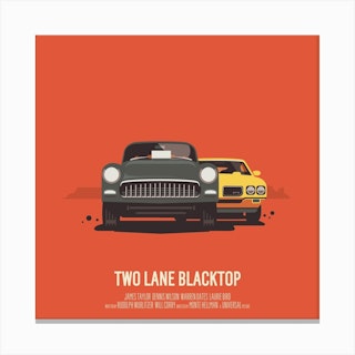 Two Lane Blacktop Square Canvas Print