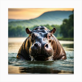 Hippo Canvas Print