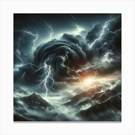 Lightning Storm In The Sky Canvas Print