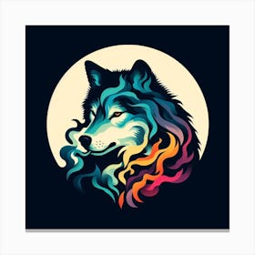Wolf smok Canvas Print