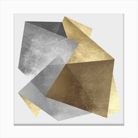 Geometric art with gold 4 Canvas Print