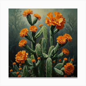 Cactus Blooms Canvas Print