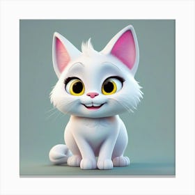 white cat Canvas Print