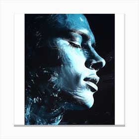 Blue Face Canvas Print