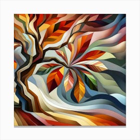 Abstract modernist Chestnut tree 3 Canvas Print