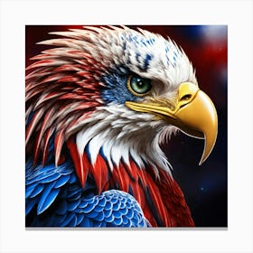 Sharp Focus Realistic Beautiful Elegant Patriotic (1) Canvas Print