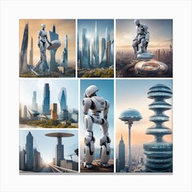 Futuristic Cityscape 22 Canvas Print