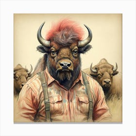 Bison 10 Canvas Print