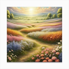 Flowering Meadow 1 Canvas Print