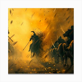 Knight On Horseback Canvas Print