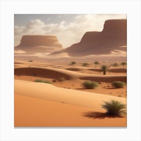 Desert Landscape - Desert Stock Videos & Royalty-Free Footage 35 Canvas Print