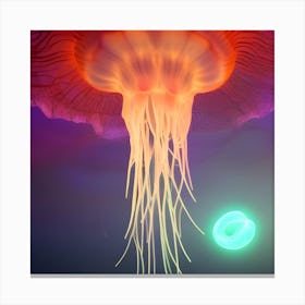 Jellyfish - Jellyfish Stock Videos & Royalty-Free Footage 2 Canvas Print