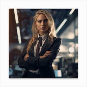 Woman In Business Suit Canvas Print