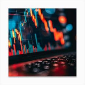 Stock Market Graph Canvas Print