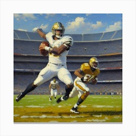 The Blitz Football Athlete in High-Intensity Motion Canvas Print