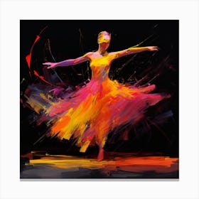 Abstract Dancer Painting Canvas Print