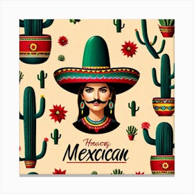 Mexican Woman 10 Canvas Print