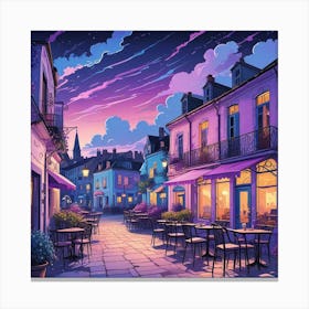 Cafe Terrace At Night (19) Canvas Print