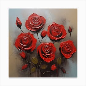 Red roses Canvas Print