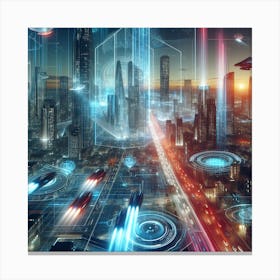 Futuristic City 14 Canvas Print