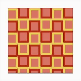 Squares In Red And Yellow Canvas Print