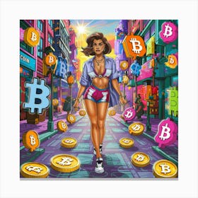 Bitcoin Girl 6 Canvas Print