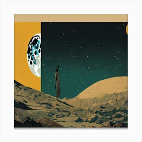 Moon And The Stars Canvas Print