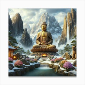 Amitabha Buddha by Hot Springs Canvas Print