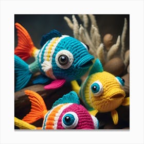 Crocheted Fish Canvas Print