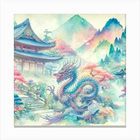 pastel dragon Canvas Print