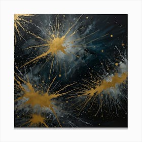 Gold Splatters Canvas Print