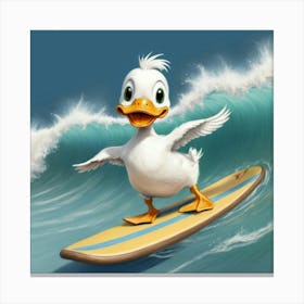 Duck Surfing 5 Canvas Print